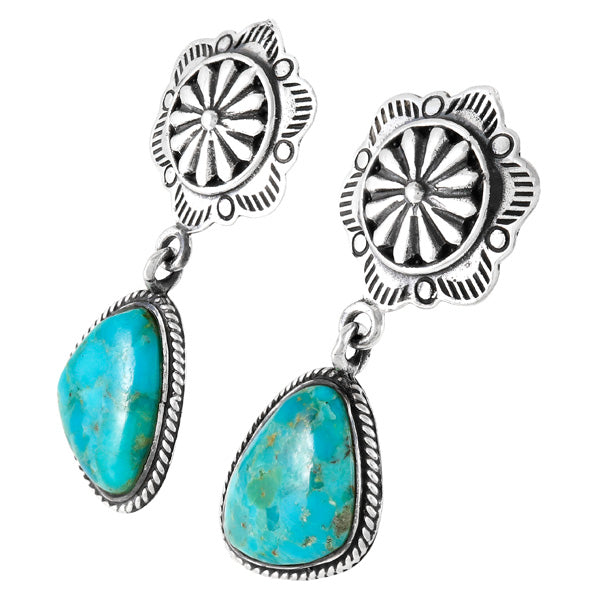 Sterling Silver Earrings Turquoise E1220-C75