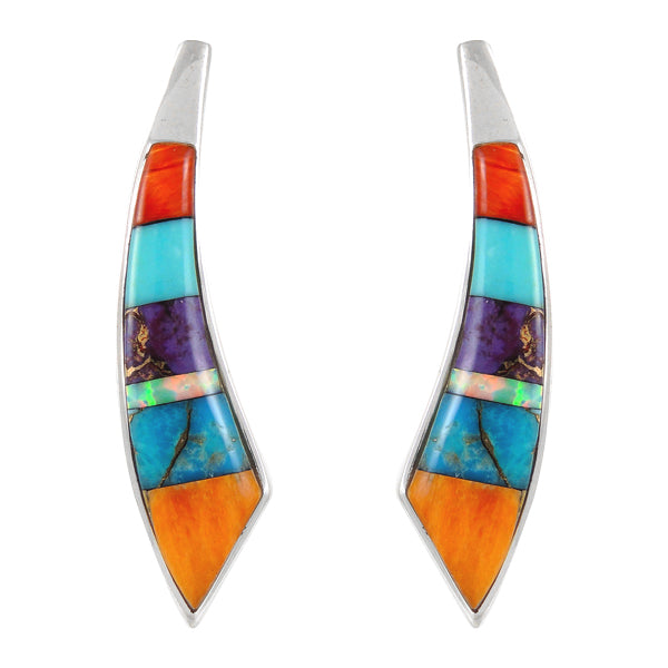 Sterling Silver Earrings Multicolor E1223-C01