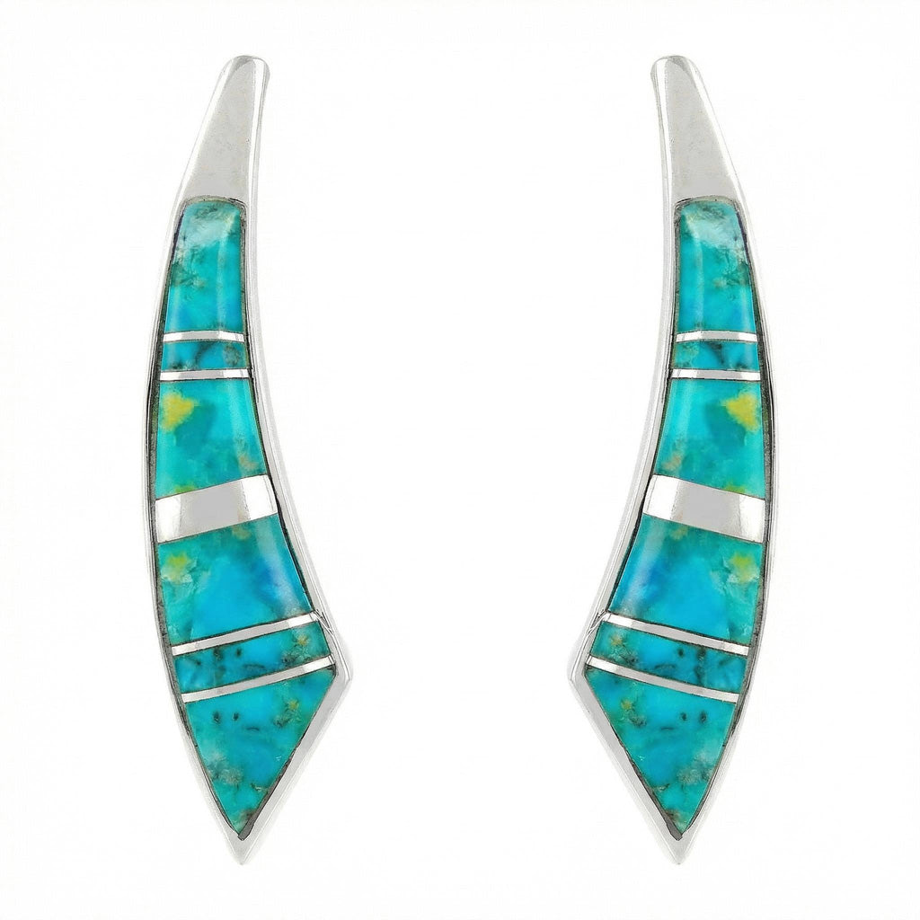 Turquoise Earrings SilverBronzé E1223-SB-C05