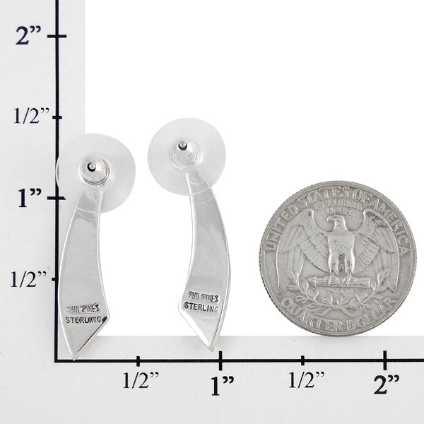 Sterling Silver Earrings Multicolor E1223-C01