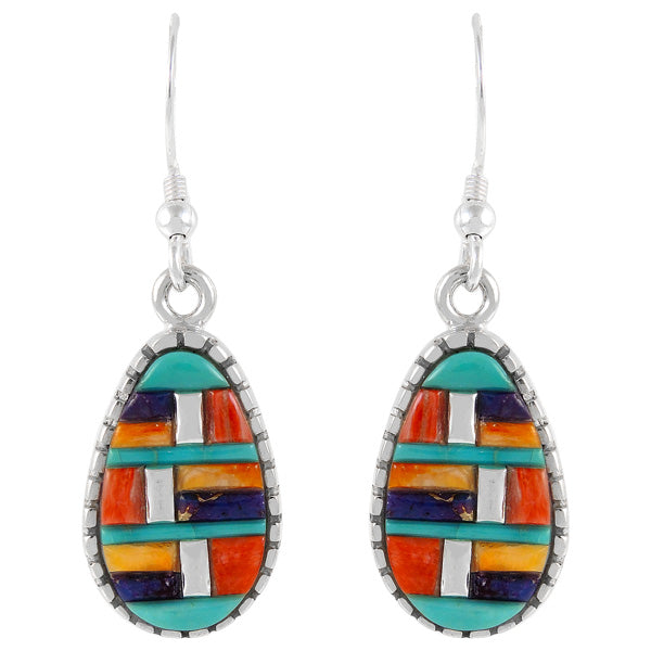 Sterling Silver Earrings Multicolor E1224-C51
