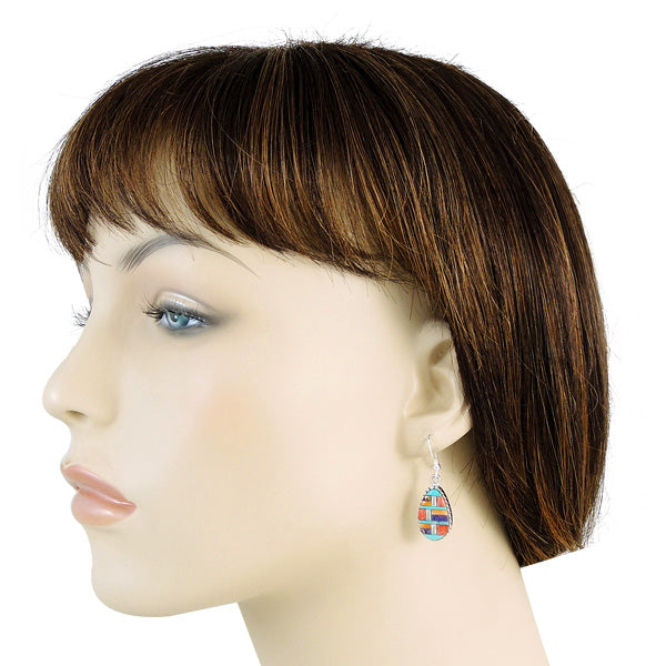 Sterling Silver Earrings Multicolor E1224-C51