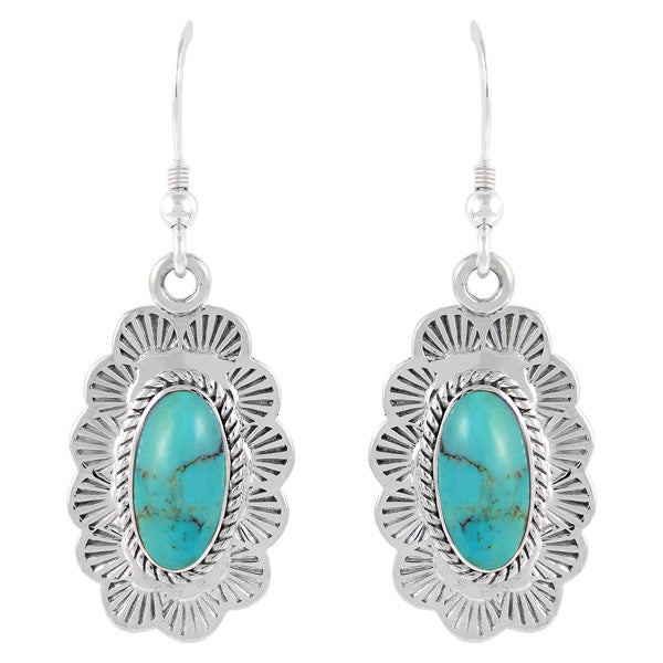 Sterling Silver Earrings Turquoise E1225-C75