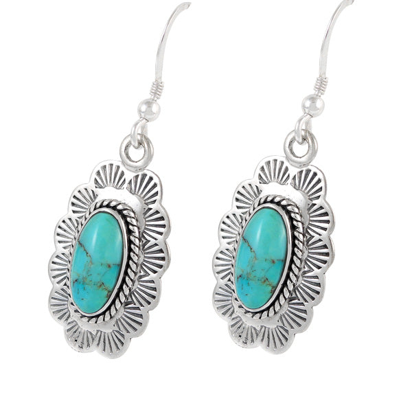 Sterling Silver Earrings Turquoise E1225-C75