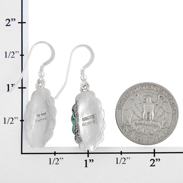 Sterling Silver Earrings Turquoise E1225-C75