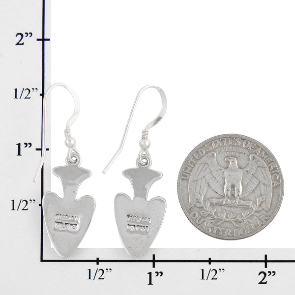 Sterling Silver Arrowhead Earrings Turquoise E1226-C21