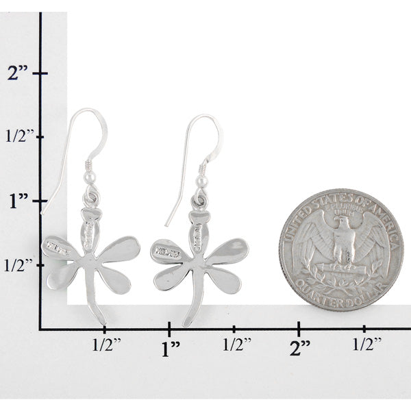 Sterling Silver Dragonfly Earrings Multicolor E1229-C01