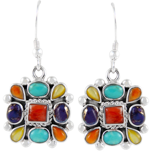 Sterling Silver Earrings Multicolor E1230-C71