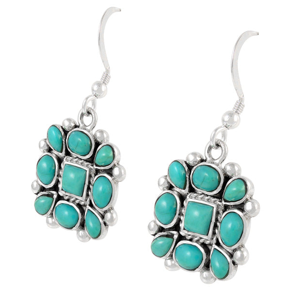 Sterling Silver Earrings Turquoise E1230-C75