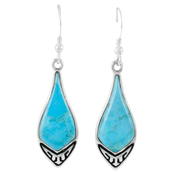 Turquoise Earrings Sterling Silver E1231-C75