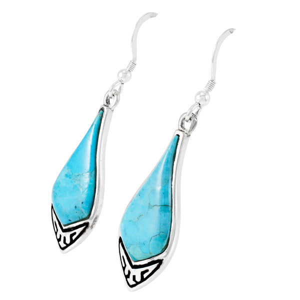 Turquoise Earrings Sterling Silver E1231-C75