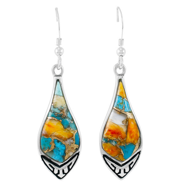 Spiny Turquoise Earrings Sterling Silver E1231-C89