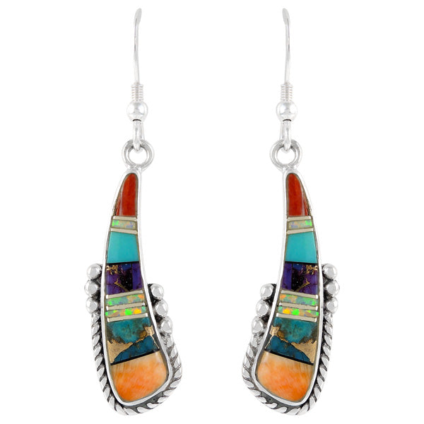 Sterling Silver Earrings Multicolor E1232-C01