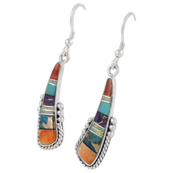 Sterling Silver Earrings Multicolor E1232-C01