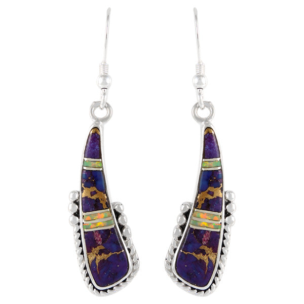 Sterling Silver Earrings Multicolor E1232-C23