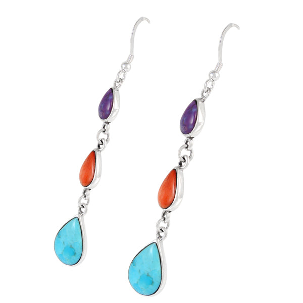 Sterling Silver Chandelier Earrings Multicolor E1241-C71