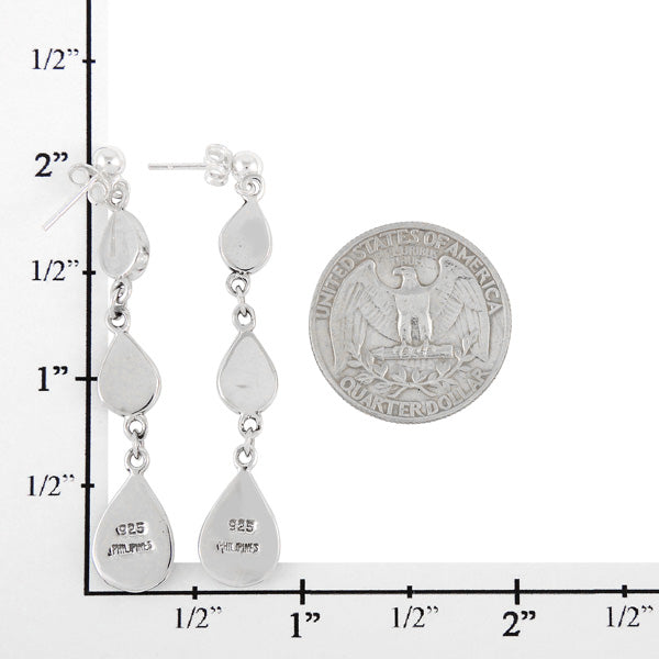 Sterling Silver Chandelier Earrings Matrix Turquoise E1241-C84