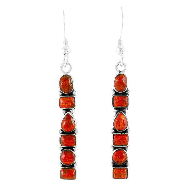 Coral Earrings Sterling Silver E1243-C74