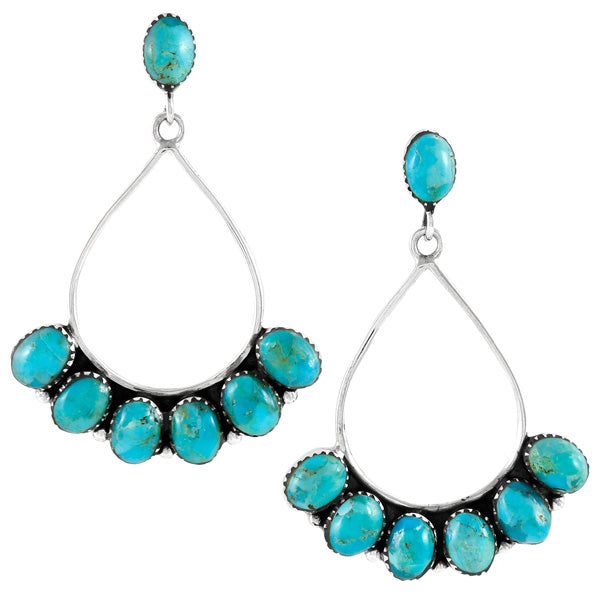 Sterling Silver Earrings Turquoise E1246-C75