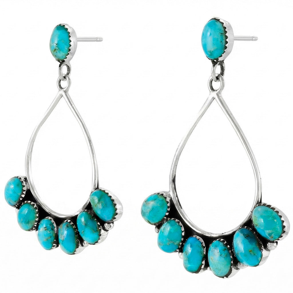 Sterling Silver Earrings Turquoise E1246-C75