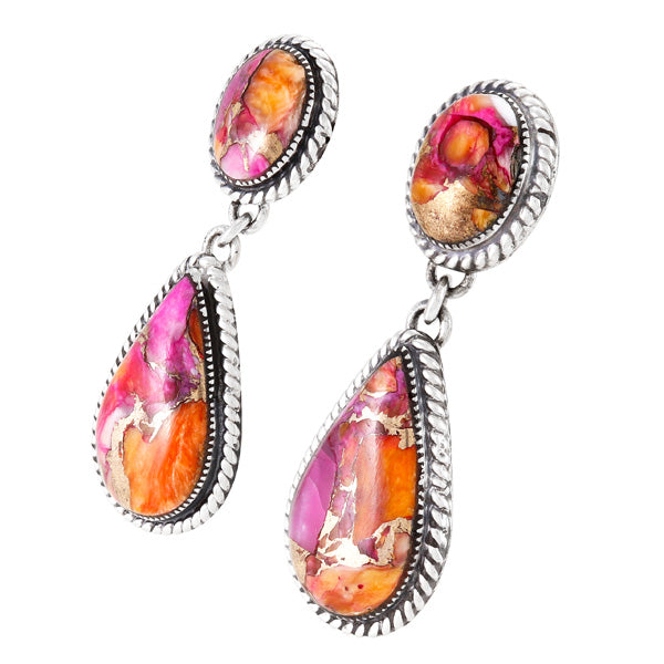 Plum Spiny Earrings Sterling Silver E1247-C92