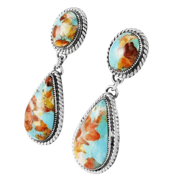 Sprinkles Spiny Turquoise Earrings Sterling Silver E1247-C93