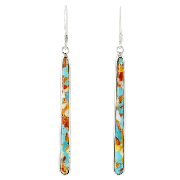 Sprinkles Spiny Turquoise Earrings Sterling Silver E1250W-C93