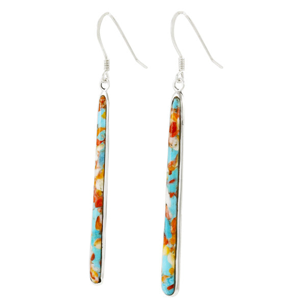 Sprinkles Spiny Turquoise Earrings Sterling Silver E1250W-C93