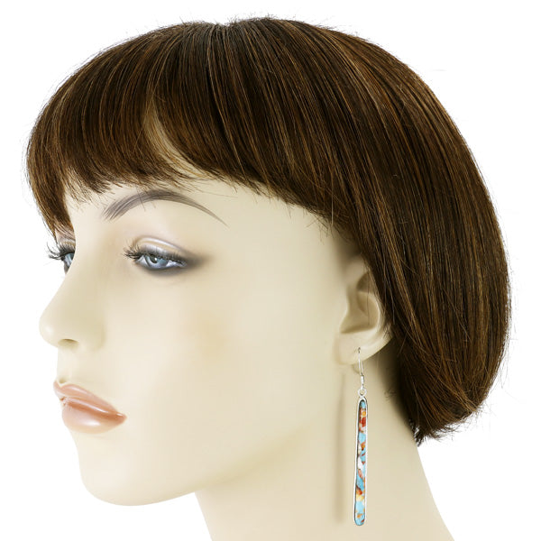 Sprinkles Spiny Turquoise Earrings Sterling Silver E1250W-C93