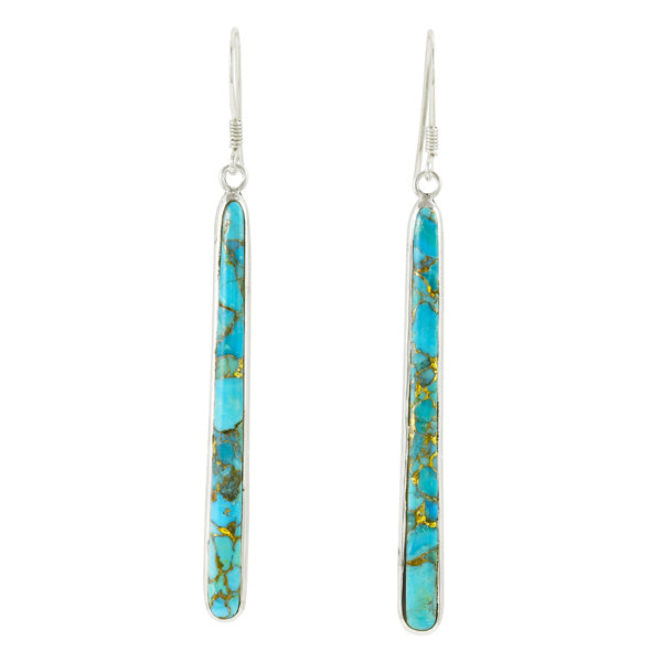Sky Matrix Turquoise Earrings Sterling Silver E1250W-C94