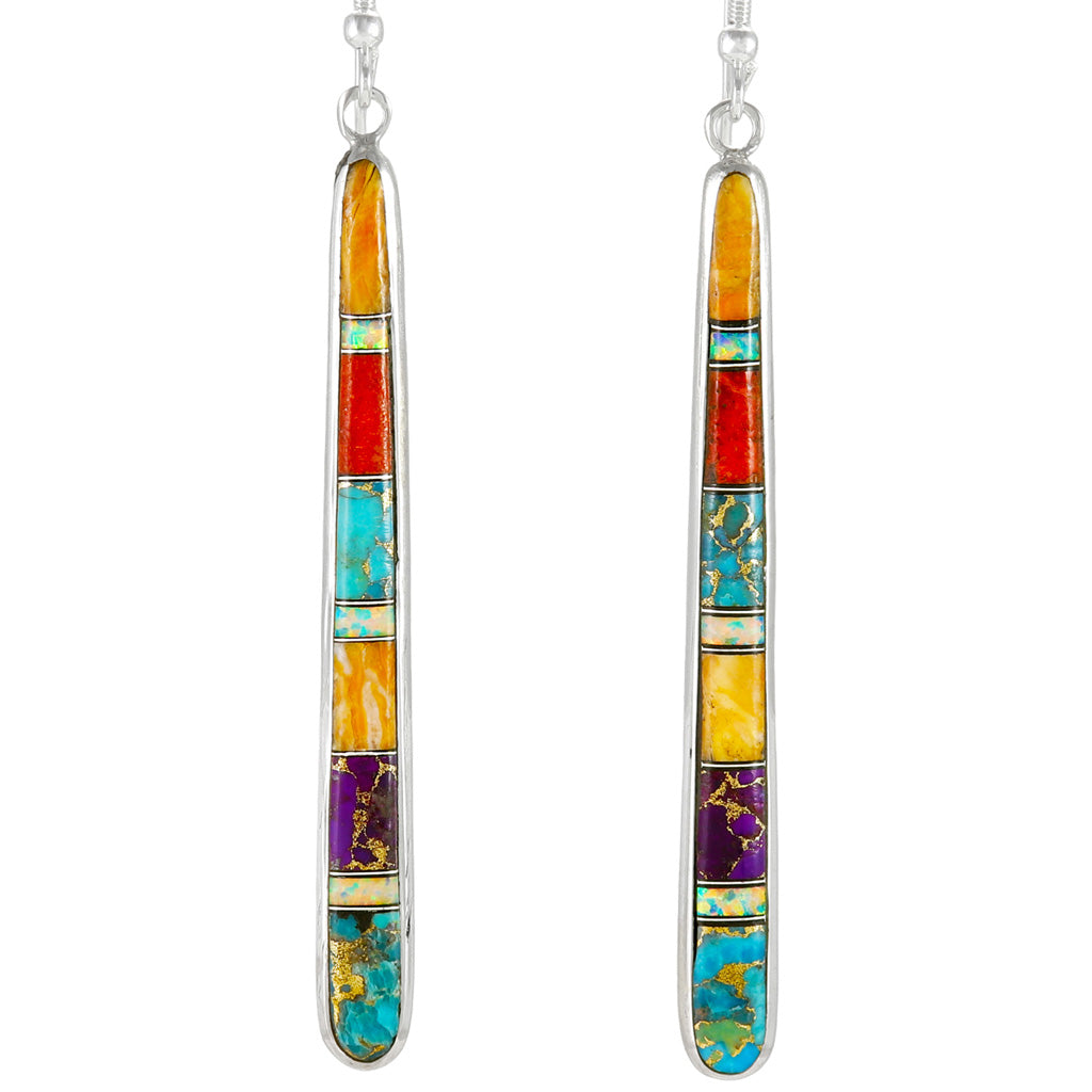 Multi Gemstone Earrings SilverBronzé E1250W-SB-C00
