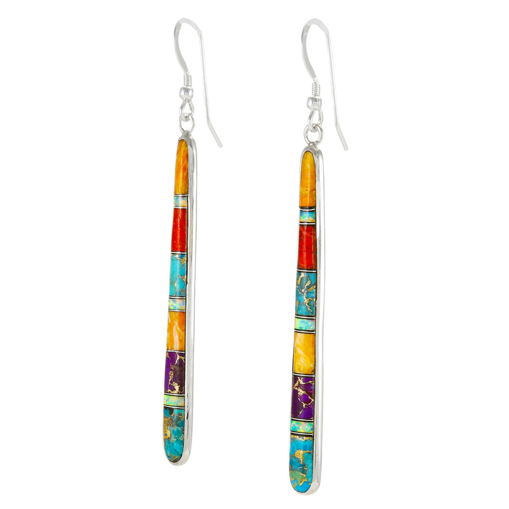 Multi Gemstone Earrings SilverBronzé E1250W-SB-C00