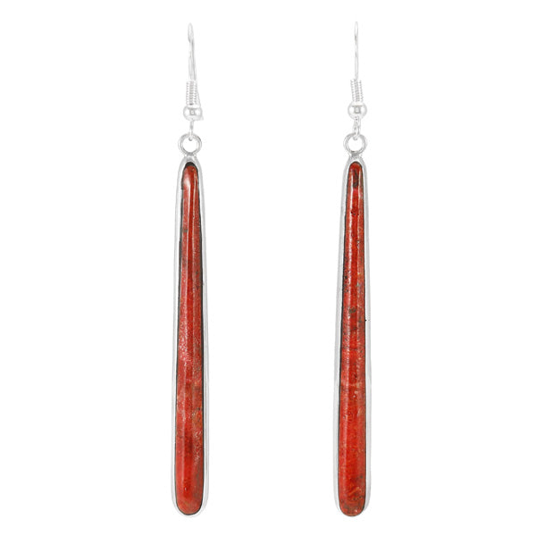 Coral Earrings Sterling Silver E1250W-C74