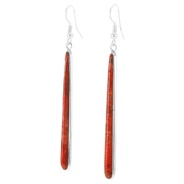 Coral Earrings Sterling Silver E1250W-C74