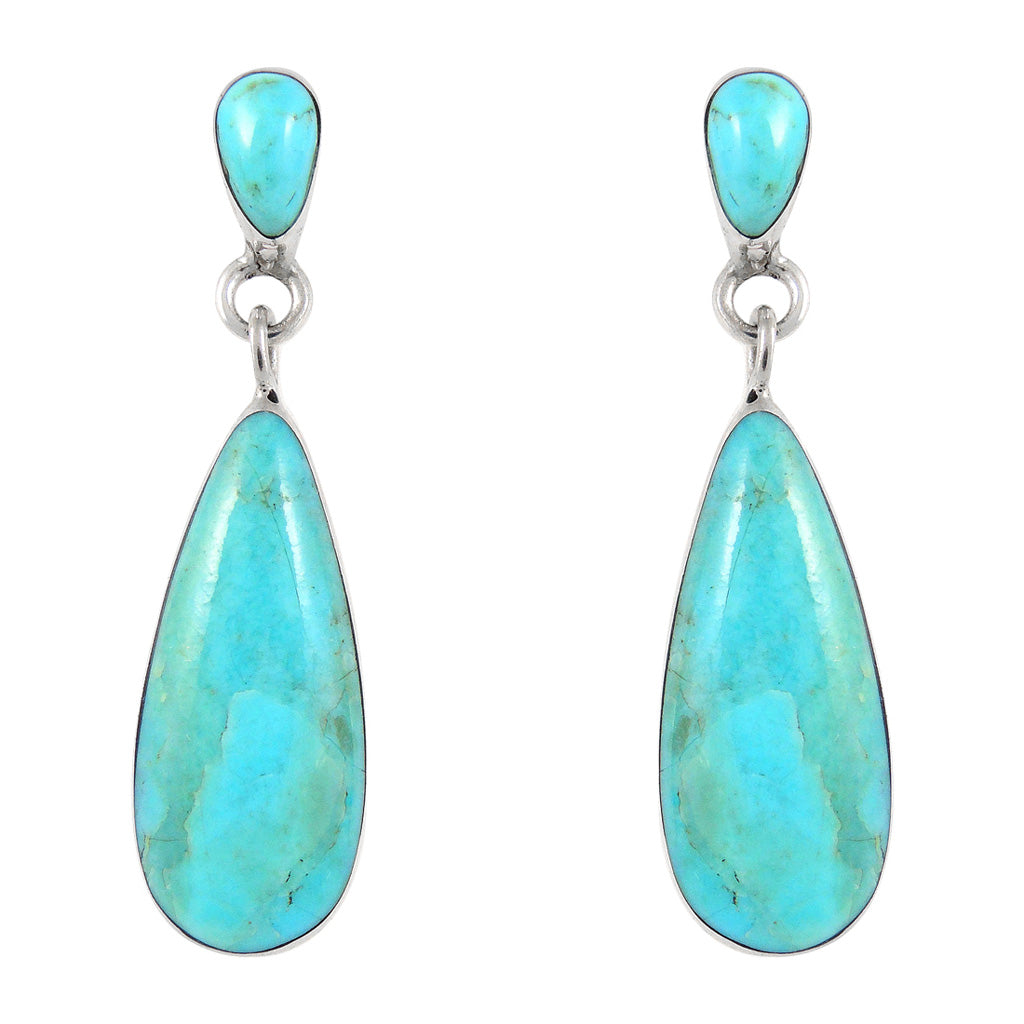 Turquoise Earrings SilverBronzé E1258-SB-C75