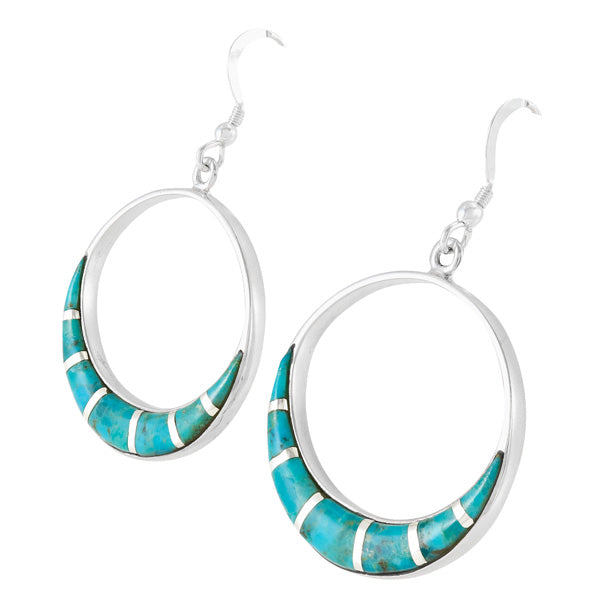 Sterling Silver Earrings Turquoise E1260-C05