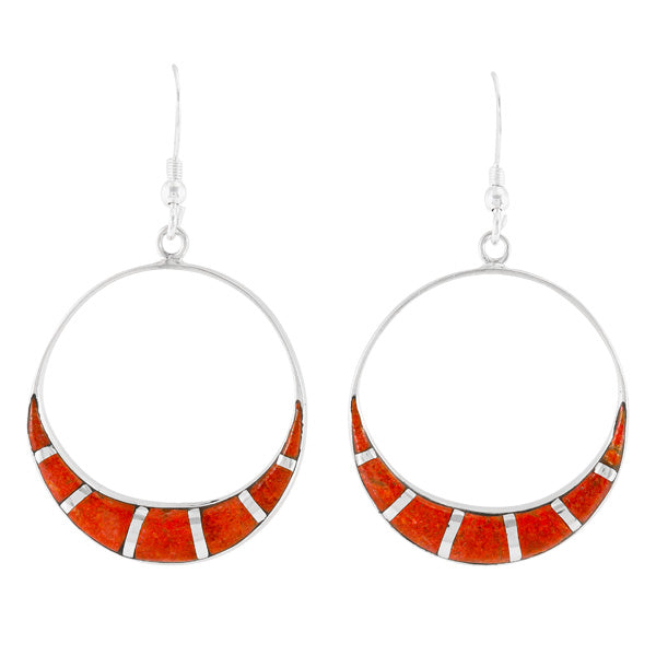 Coral Earrings Sterling Silver E1260-C74