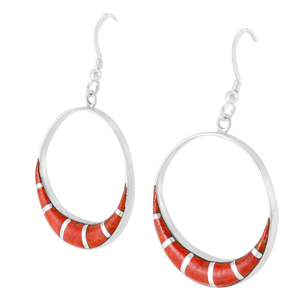 Coral Earrings Sterling Silver E1260-C74