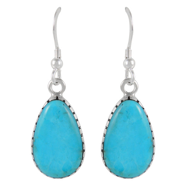 Sterling Silver Earrings Turquoise E1261-C75