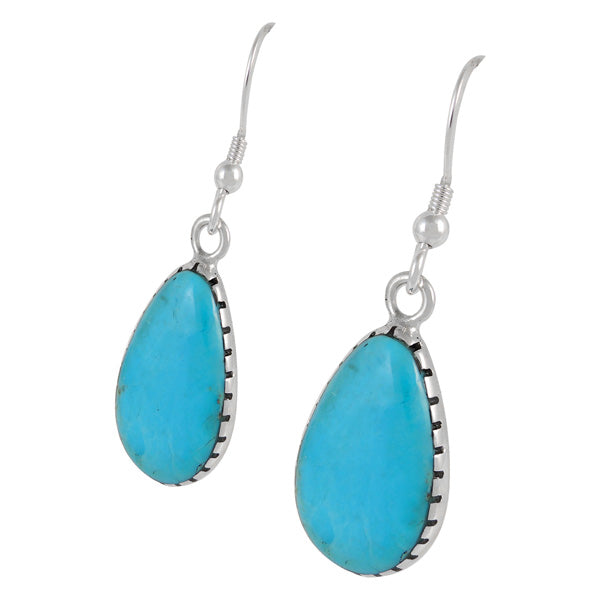 Sterling Silver Earrings Turquoise E1261-C75