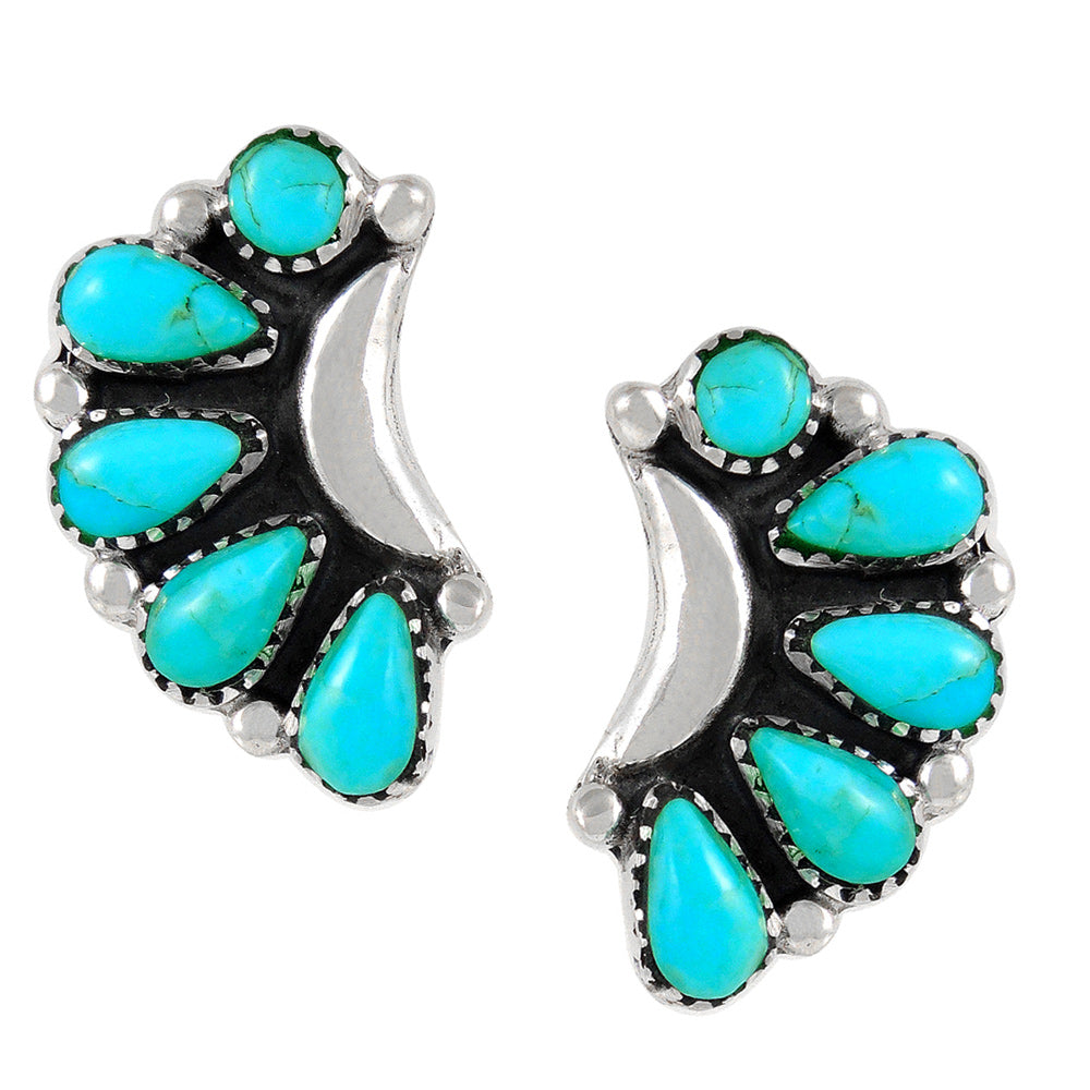 Sterling Silver Earrings Turquoise E1264-C75