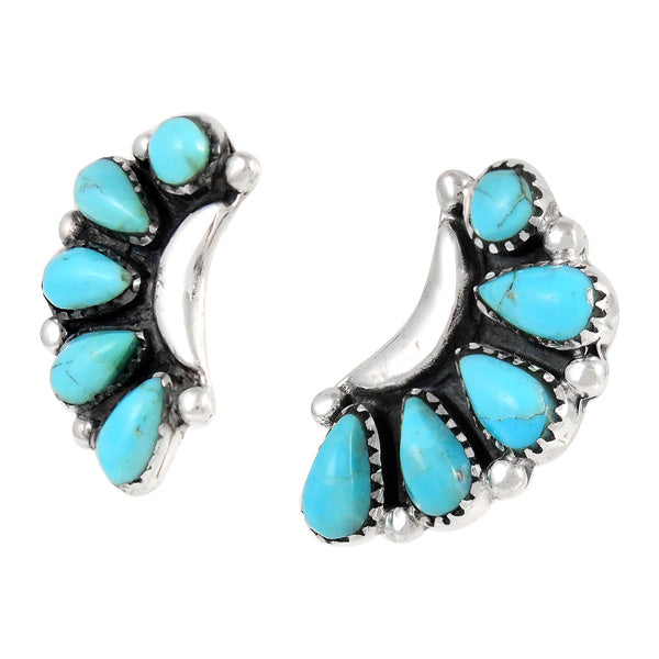 Sterling Silver Earrings Turquoise E1264-C75