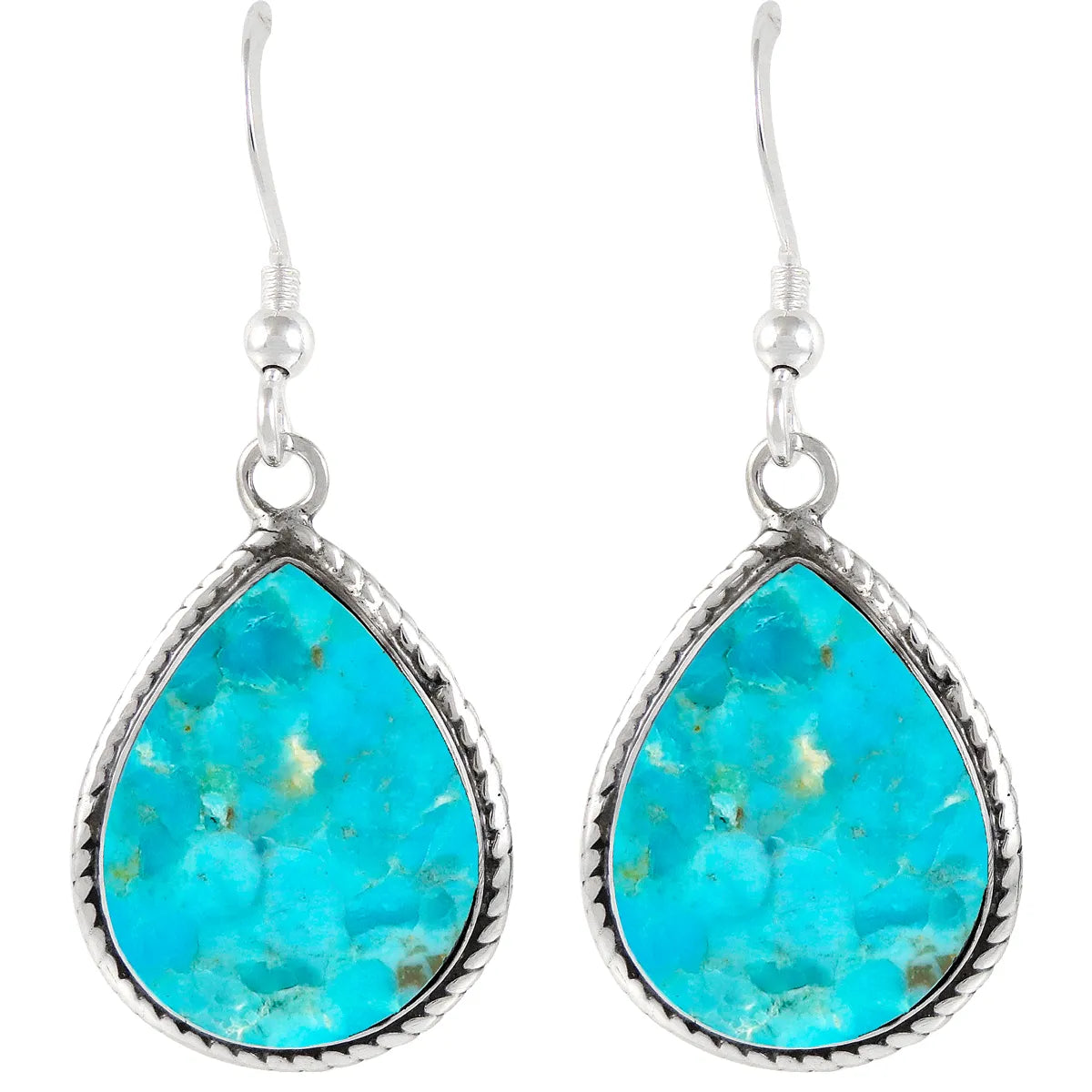 Sterling Silver Earrings Turquoise E1269-C75