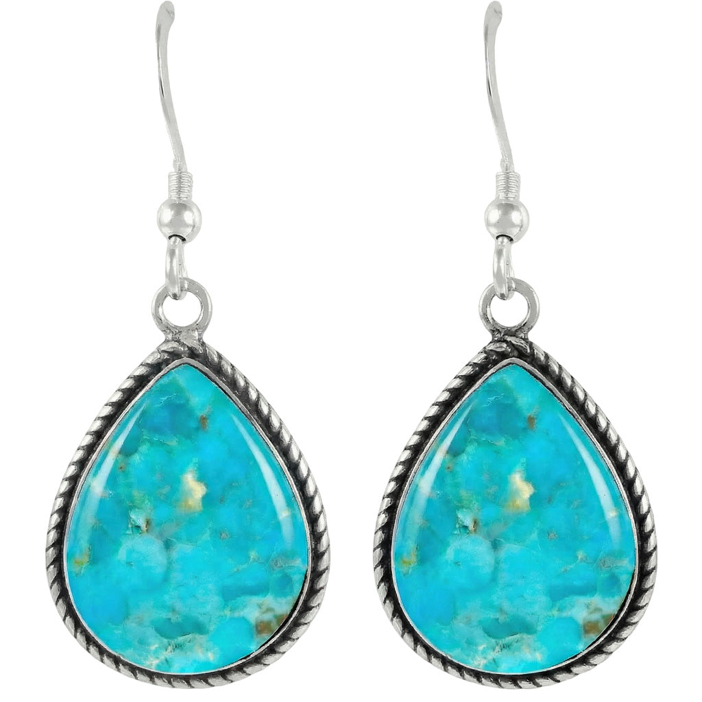 Sterling Silver Earrings Turquoise E1269-C75