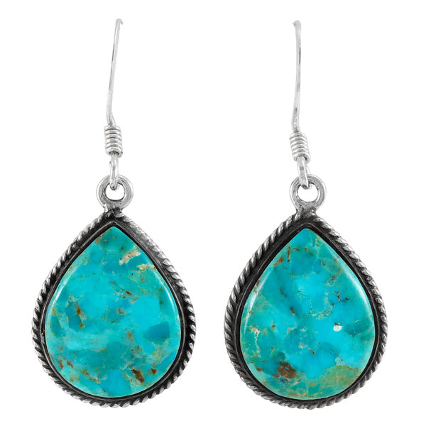Sterling Silver Earrings Turquoise E1269-C75