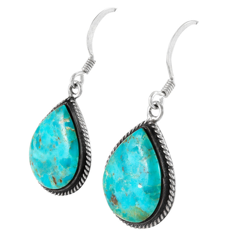 Sterling Silver Earrings Turquoise E1269-C75