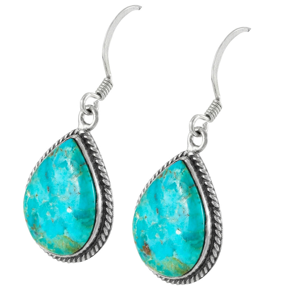 Sterling Silver Earrings Turquoise E1269-C75