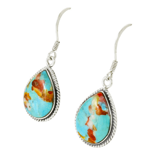 Sprinkles Spiny Turquoise Earrings Sterling Silver E1269-C93