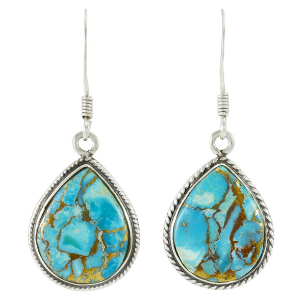 Sky Matrix Turquoise Earrings Sterling Silver E1269-C94