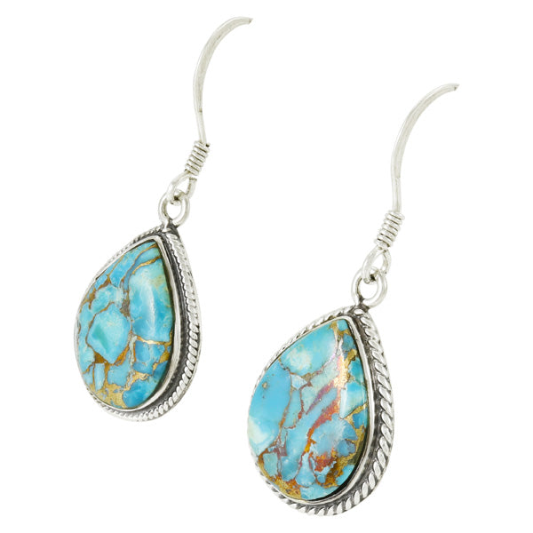 Sky Matrix Turquoise Earrings Sterling Silver E1269-C94